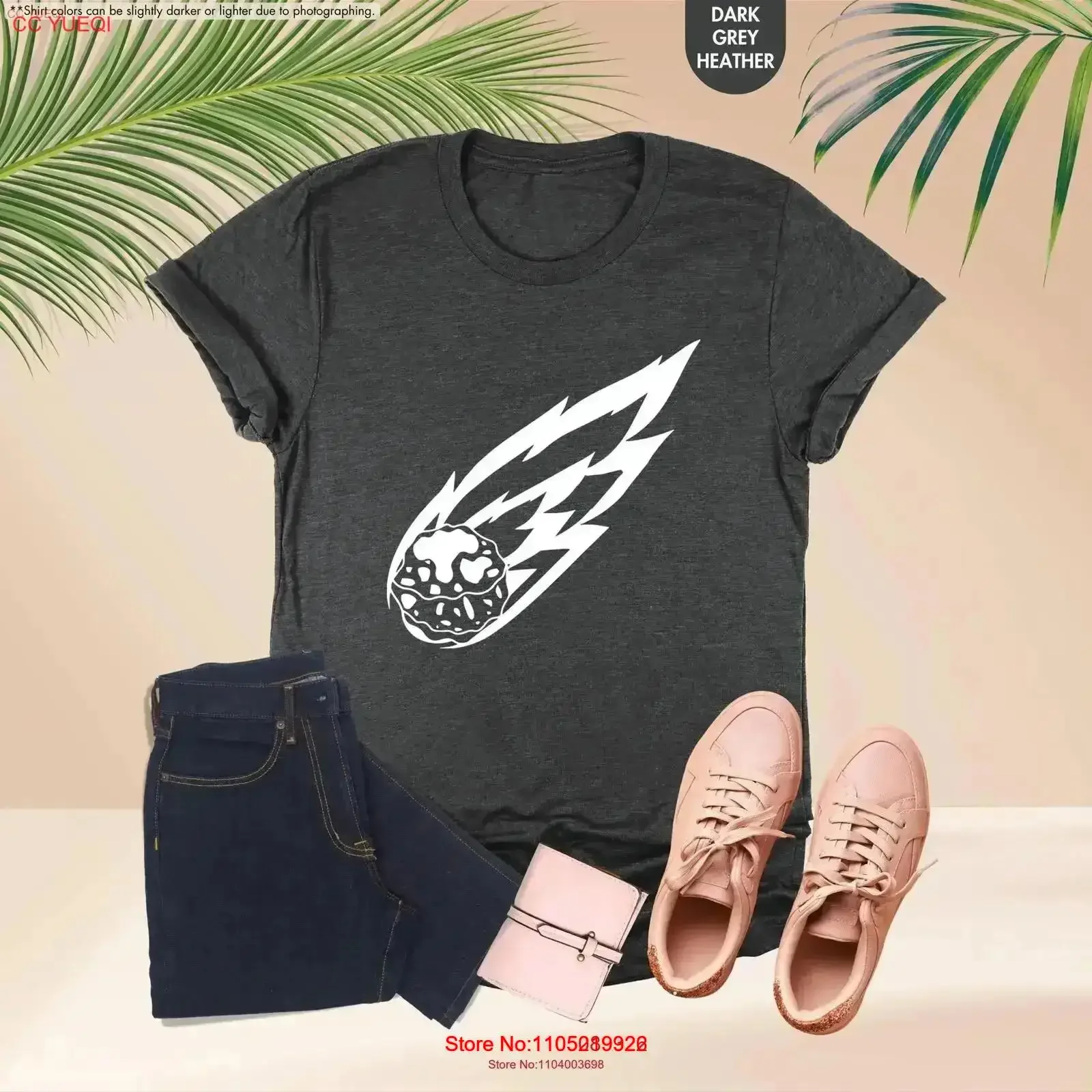 Perseid Lluvia de meteoros Camiseta Asteroide celestial Estrella fugaz Amante del espacio vintage Lavado Ropa de diseñador suave Elegante