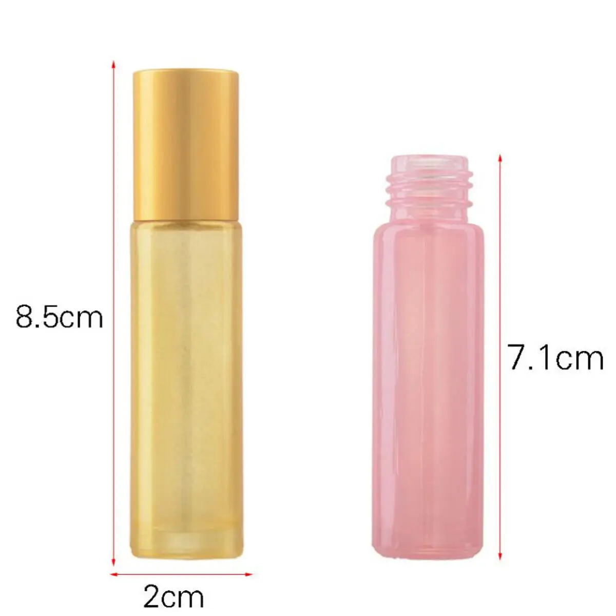 1x 6x 10ml Glass Roll On Bottle tTranslucent Color Roller Ball for Essential Oils Perfume Beads Lip Oil Eye Mini Portable Travel
