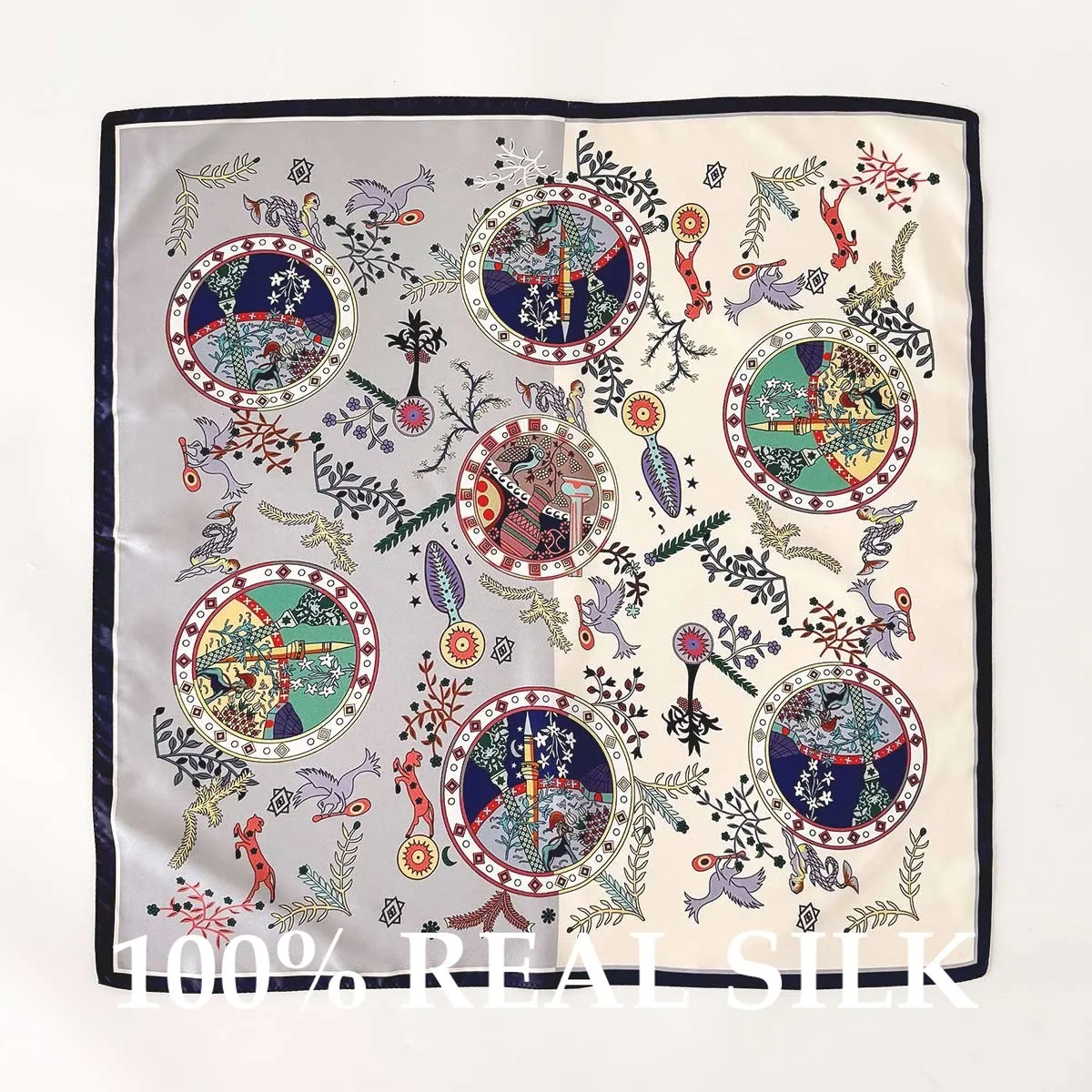 

Новый 100% шелковый квадратный платок для женщин, роскошные шарфы, хиджаб, летняя защита от солнца, шаль, повязка на голову, фулярд, бандана, эшарп