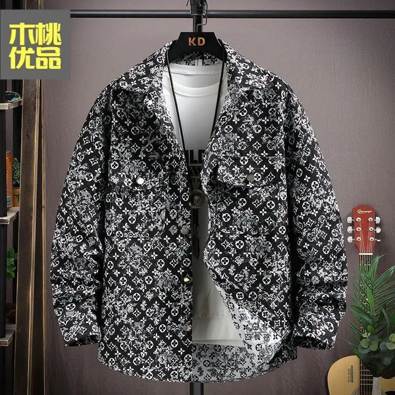 2025 Shirt Men's Jacket Thickened Autumn and Winter Jacket Men's Top Loose