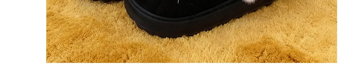 Neue schwarze flauschige Katzenpantoffeln für Damen, bezaubernde Tier-Schuhe, flauschige Hausschuhe, Damen-Winter-Plüsch-Mary-Jane-Slipper. – Detail 22