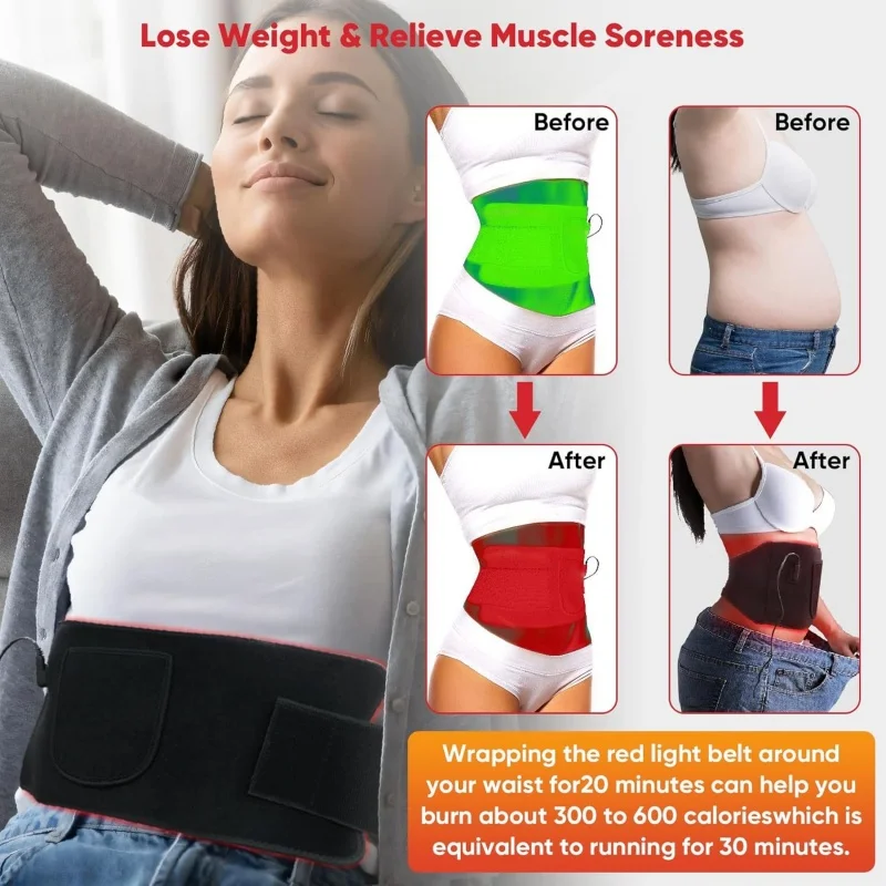 Коврик для терапии красным светом, портативный коврик для глубокого проникновения для спины, коленей, рук, ног, облегчения боли, восстановления тела