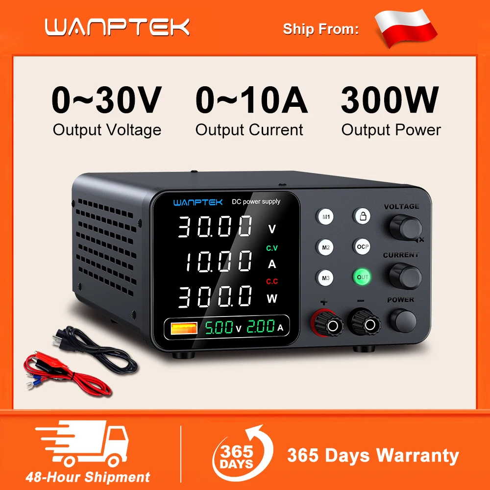 Neues Wanptek DC-Netzteil 30 V 10 A Labor-Schaltnetzteil TPS-C3010 Drei-Gruppen-Speicherfunktion Voreingestellter Strom