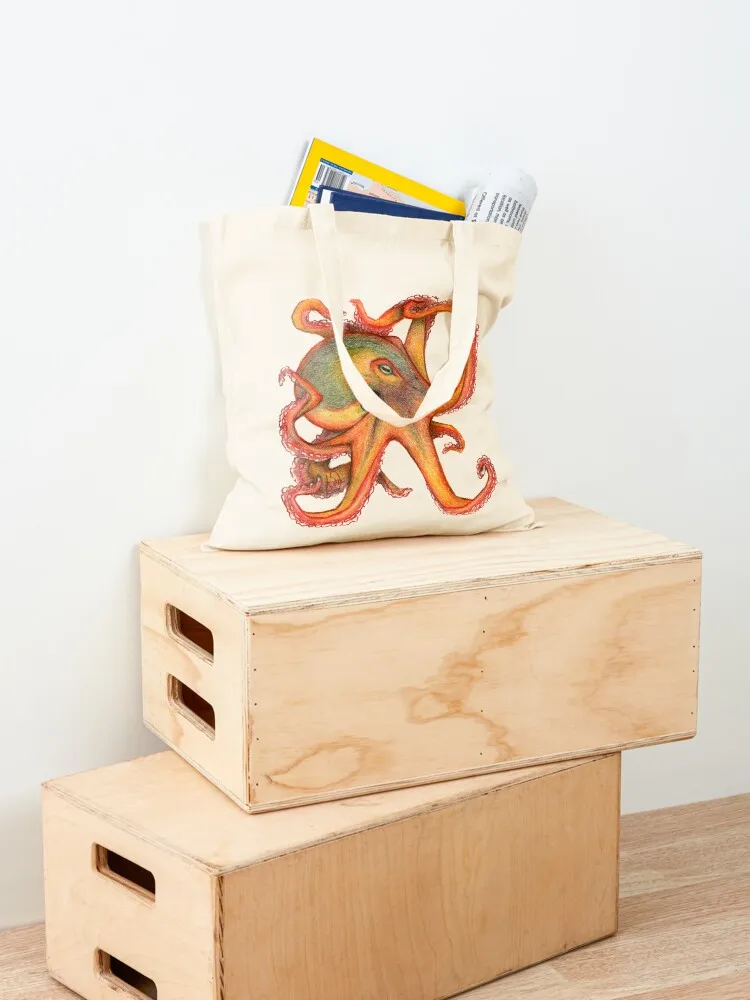 حقيبة حمل الأخطبوط، حقيبة تسوق لطيفة، حقيبة تسوق قابلة لإعادة الاستخدام، حقيبة تسوق لطيفة #4