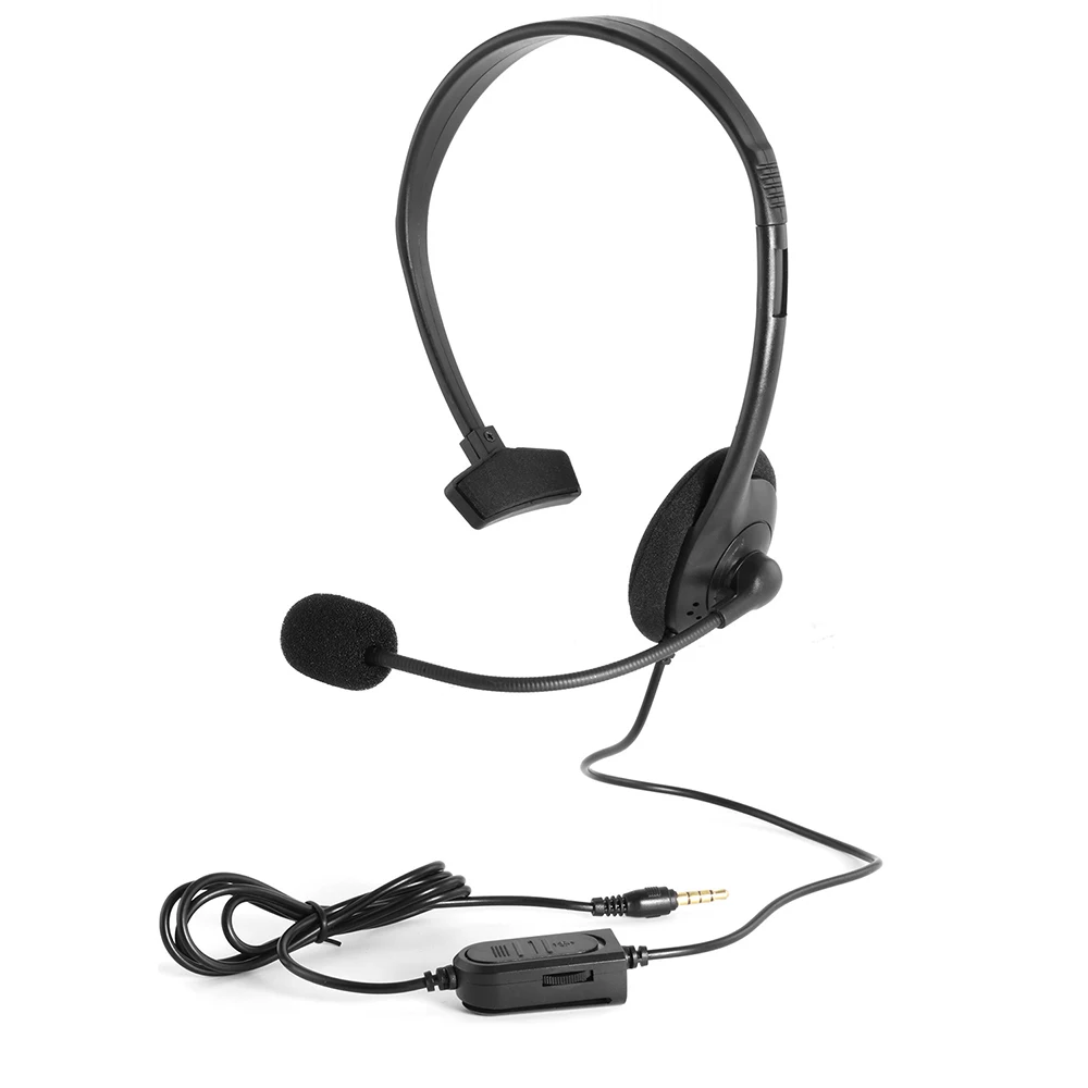 Mini Wired 3.5mm Headband Micro Wired Headset Noise Cancelling Microphone Single Side Headset Portable Lecture Teaching Headset