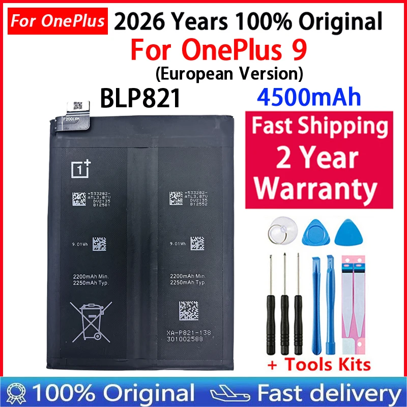 Batería de repuesto 100% original para OnePlus Nord N100 N10 1 2 3 3T 5 5T 6 6T 7 7T 8 8T 9 9R 10T X Pro Plus 3