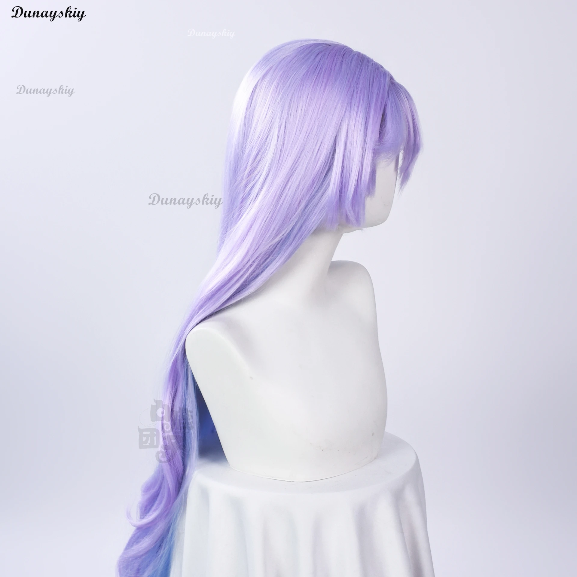 ^Wuthering Waves Parrucca Cantarella COS - Capelli lunghi Rinascita blu e viola Fisalia Gioco per famiglie - Sintetico accurato per Halloween