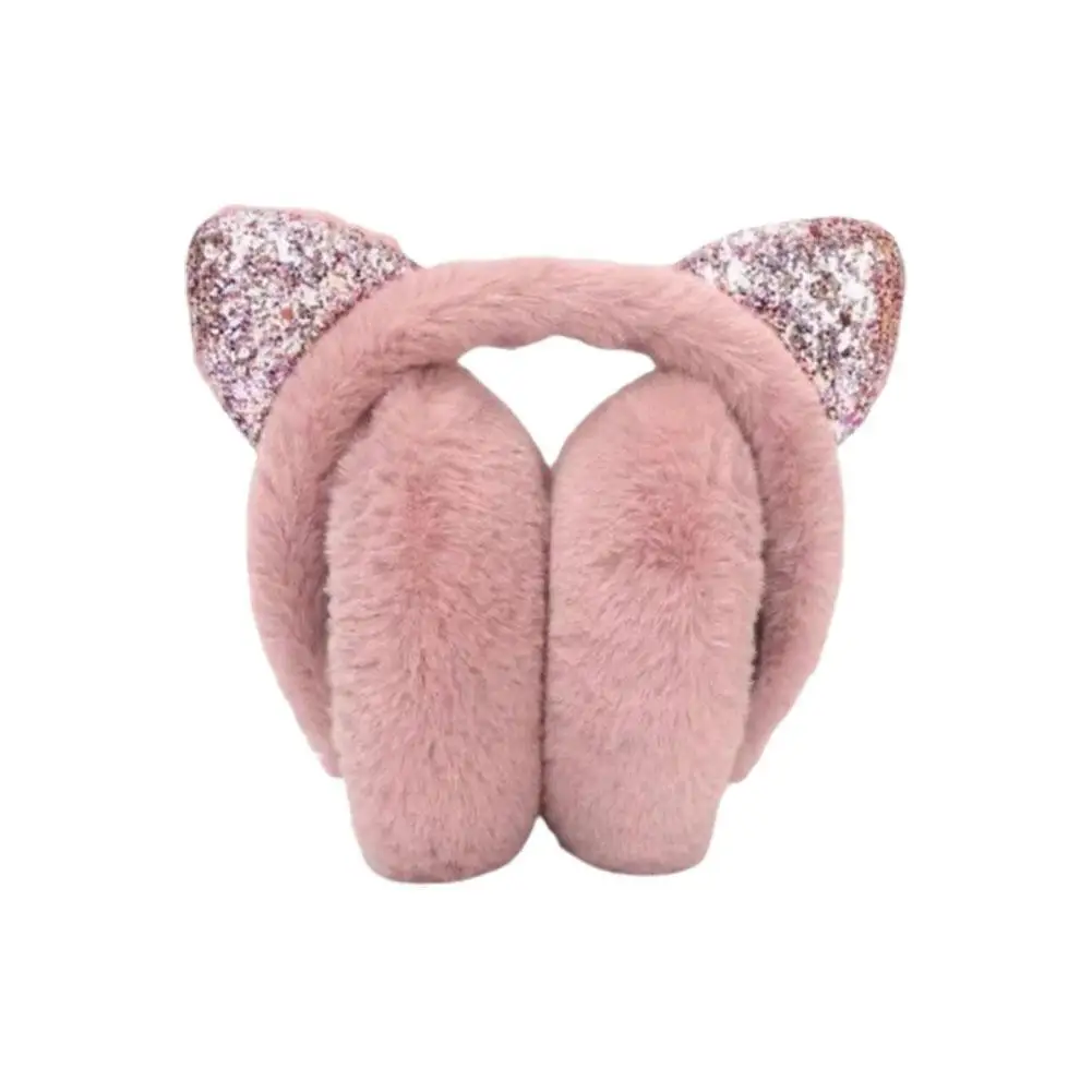 2025 Moda Peluche Paraorecchie Bella Protezione dal freddo Copertura per le orecchie Inverno Tenere al caldo Protezioni per le orecchie Glitter Cat Ear Warmer Regali