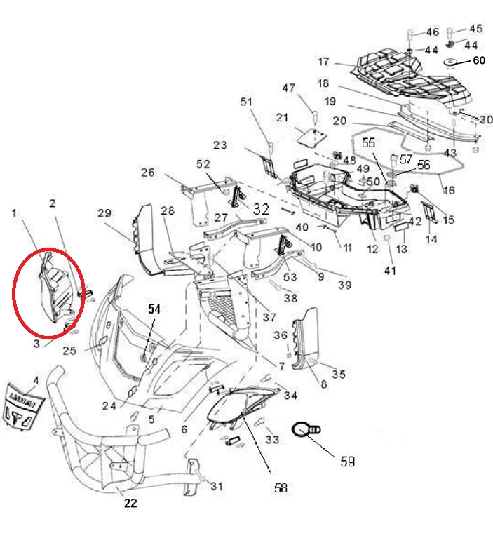 

Left Headlight or Right Headlight suit for LINHAI300ATV/LINHAI260ATV