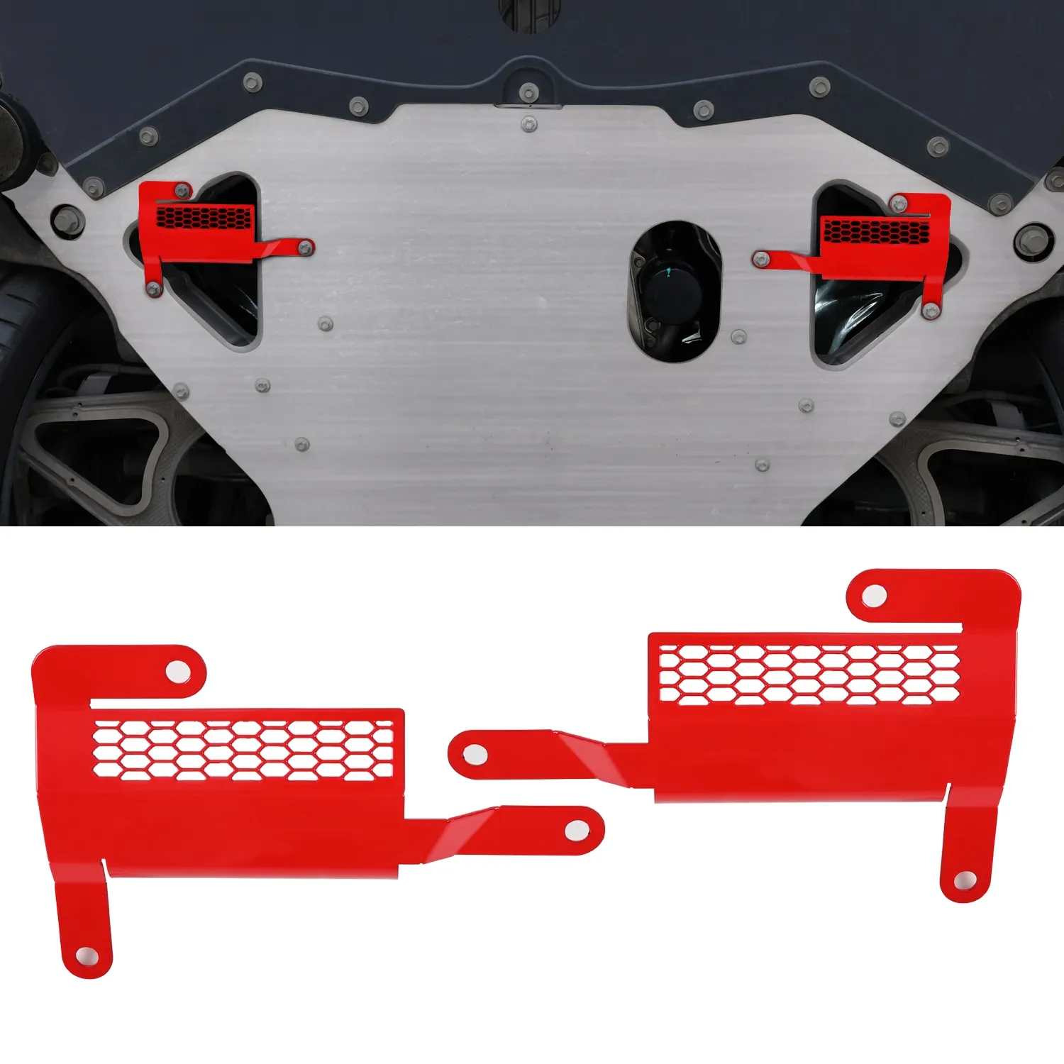 

Car Underbody Rear Air Front Lower Bumper Deflector Cover Stainless Steel 85580653 85580654 For Chevrolet Corvette C8 2020-2026