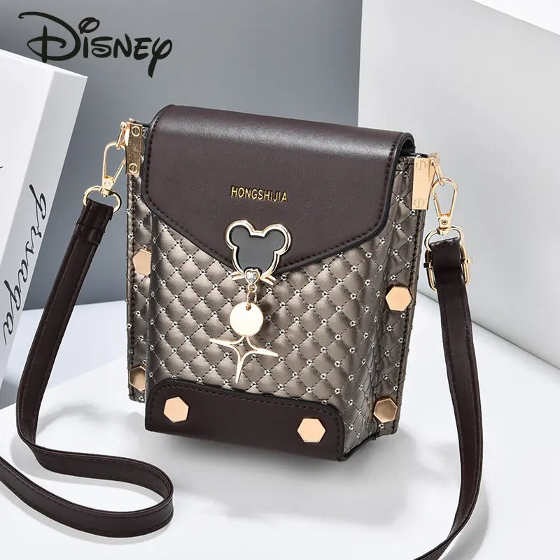 Disney Mickey New Women\'s Crossbody Bag Fashionable High Quality Girls\' Phone Bag Retro High Grade Sequin Women\'s Shoulder Bag