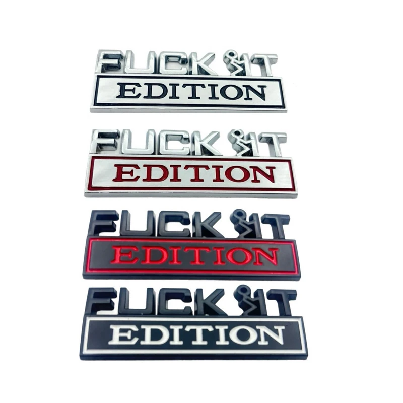 1 Piece of Metal Car Sticker with English Character Design for Car Modification, Edition Body Sticker and Rear Emblem