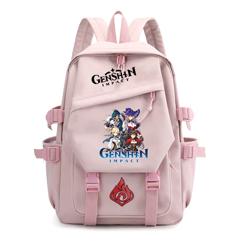 Game Genshin Impact Backpack High Quality Student Boys Girls School Bags Men Women Laptop Bagpack Fashion Korean Travel Backpack