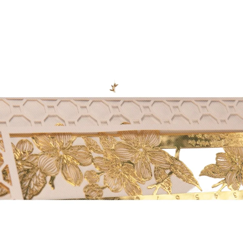 Golden Brass Bookmark Ruler Chinese Style Hollow Palace Design Vintage Creative Gift for Students Reading