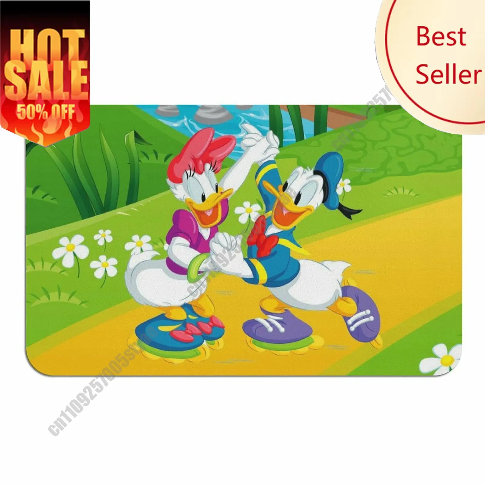 

Donald Daisy Duck Doormat Disney Cartoon Rug Floor Mats Welcome Porch Home Holiday Decorate Carpet Custom Non Slip Rugs Cosplay