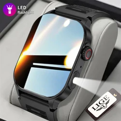 LIGE Smart Watch Men Sports Health Monitor Bluetooth Call Smart Watches For Men Outdoor Waterproof LED Flashlight Smartwatch