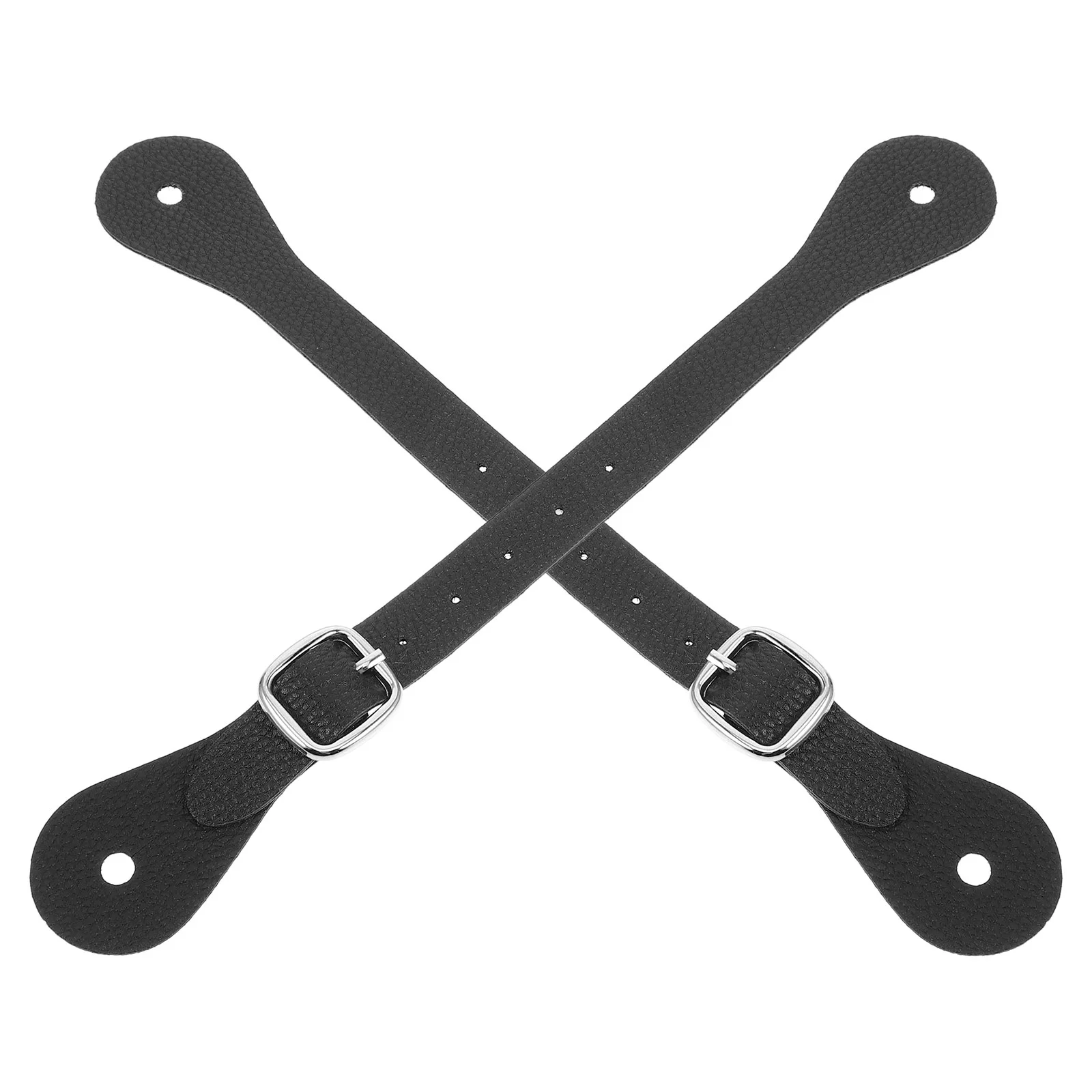 2 Pcs Horse Riding Belt Spurs Men Belts Full Grain Straps Western Boot Adjustable