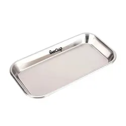 1PC Stainless Steel Cosmetic Storage Tray Tattoo Equipment Tray Dental Tray Fake Nail Tray Tool Nail Display Stand