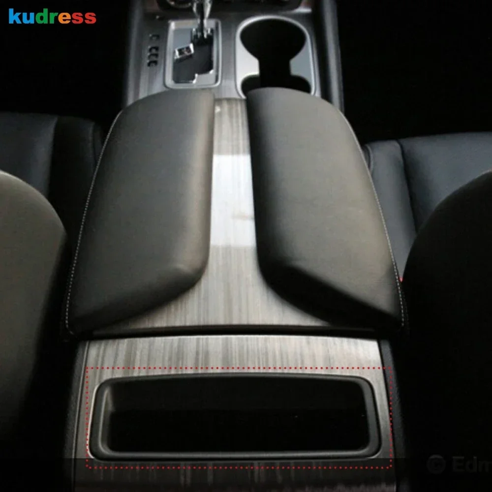For Nissan Murano 2015-2019 2020 2021 2022 Steel Car Rear Storage Box Water Cup Holder Frame Cover Trim Interior Accessories
