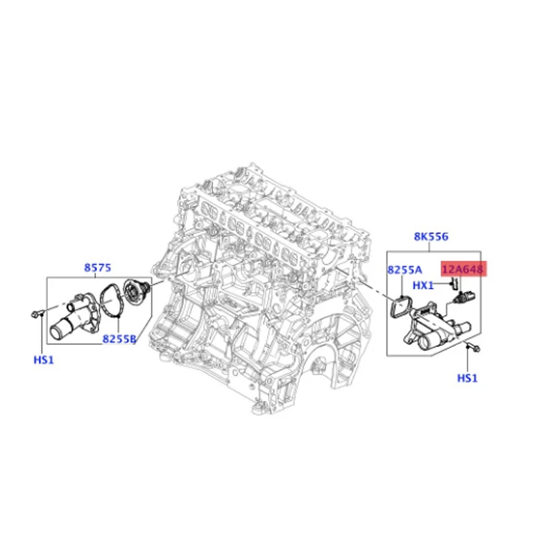 LR025045 LR000241 JDE28626 Sensor - Engine cooling water temperature La nd Ro ve r