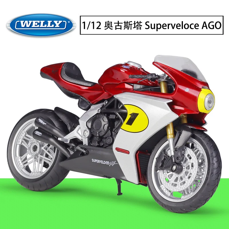 

New Product 1/12 Augusta MV Agusta Superveloce AGO Simulation Alloy Motorcycle Model Scene Matching Car Model Toy Birthday Gift