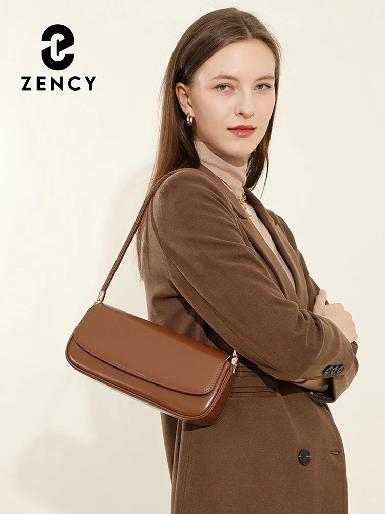 Zency French Style Underarm Bag Ladies Handbag Premium Leather Shoulder Bag Flap Sac High Quality Bride's Bag