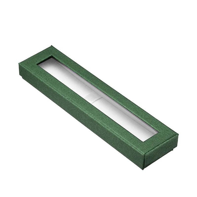 10/20/30 peças caneta caixa de presente vazio caso de papelão com janela clara caneta apresentação caixa de exibição para lápis esferográfica