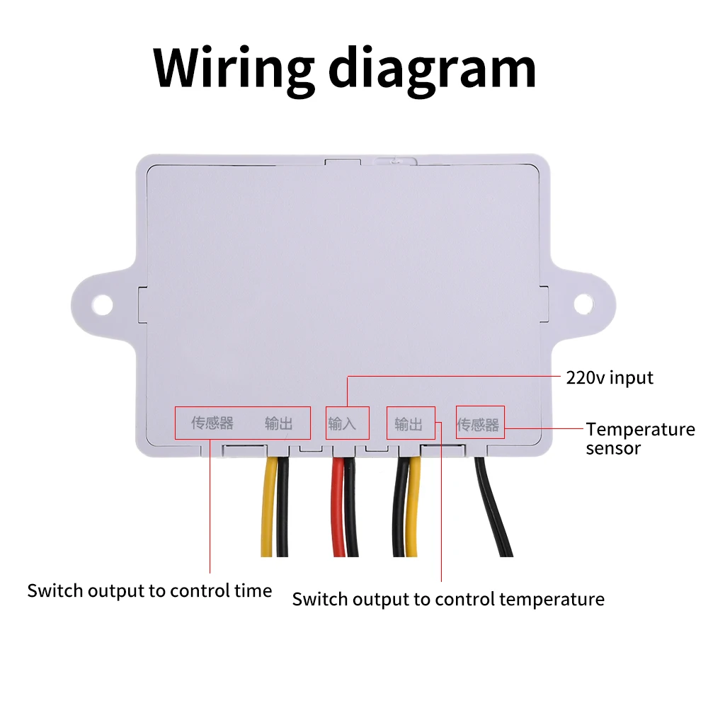 W1011a digital led controlador de temperatura e umidade termostato interruptor sonda termômetro termostato sensor 12v/24v/110v/220v