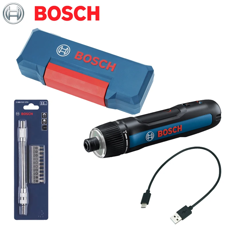 

BOSCH GO 3 Intelligent Electric Wrench 3.6V With USB Cable Screwdriver Head Flexible Shaft Power Tool Sets 2608522374 2608522375