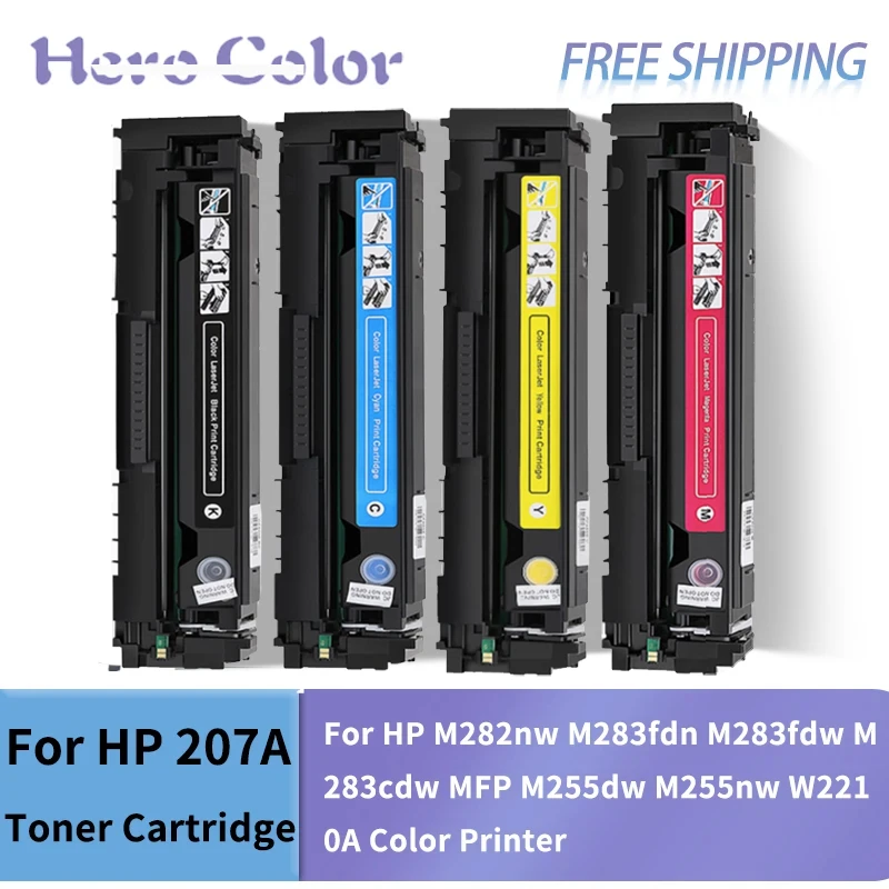 

Совместим с тонер-картриджем HP с чипом M282nw M283fdn M283fdw M283cdw MFP M255dw W2210A Цветной принтер