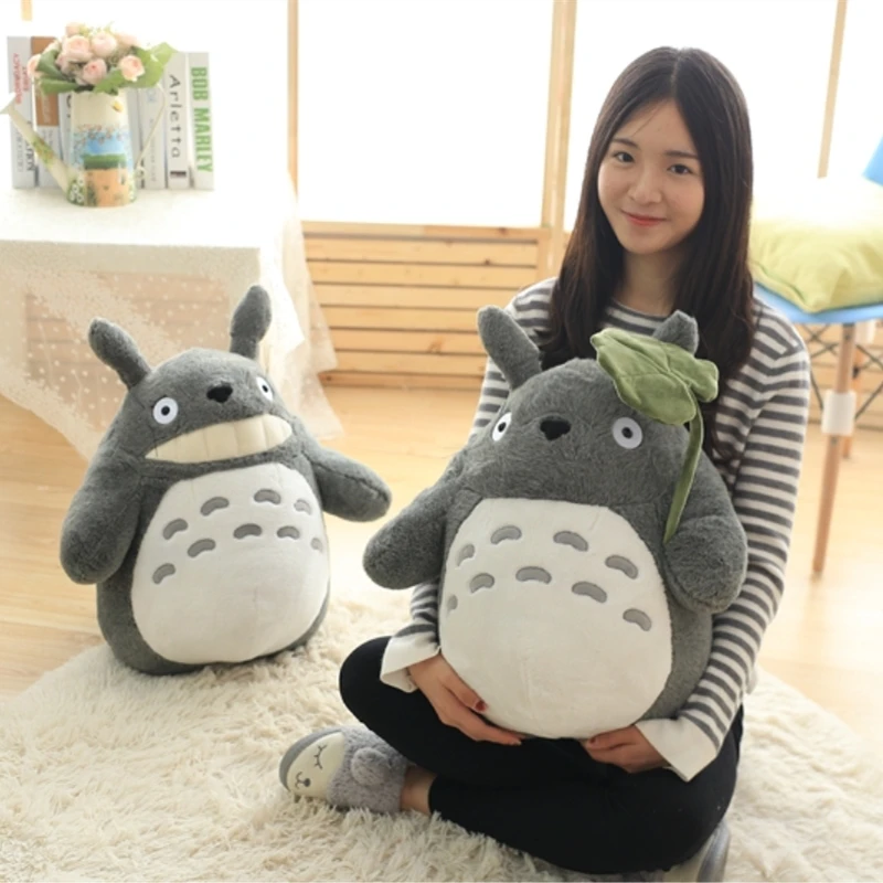 70cm Big Size lotus leaf Totoro Plush Toy Totoro Stuffed Doll Animal Totoro Plushies Throw Pillow Sofa Bed Room Decor Kid Gift