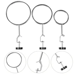 3 Pcs Iron Frame Ring Laboratory Stand Clamps Retort Rings Support for Small Hoop Cook