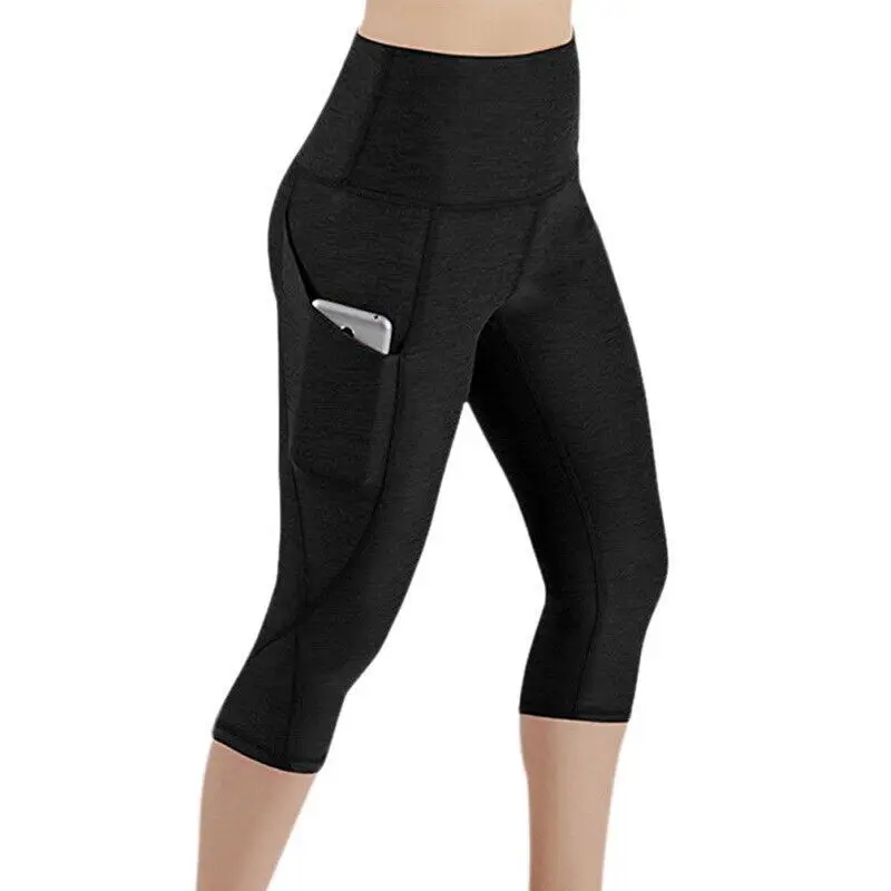 Women's Yoga Pants with Pockets Fitness Running Base Layer Elastic Cross-Border Mid-aged Citywalk Suitable All Seasons