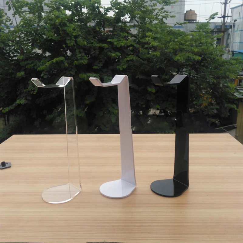 Headset Stand Head Phone Holder Solid Base Supporting Bar for Most Headphone Sizes Acrylic Material Display Frame