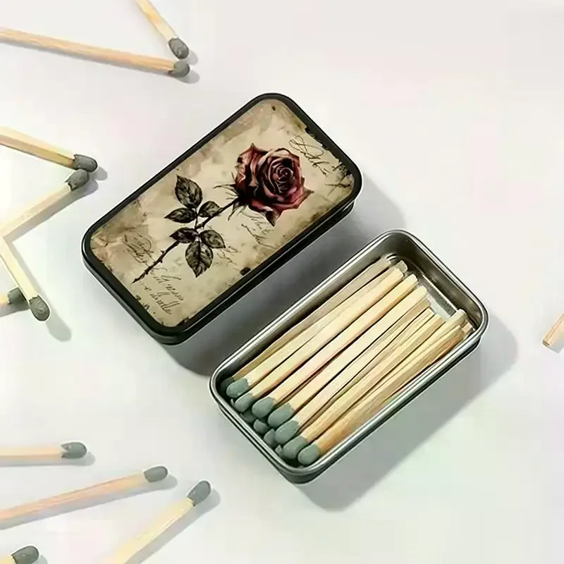 Black Rose Heart Shaped Wood Box Retro Charm Ideal for Displaying Memories
