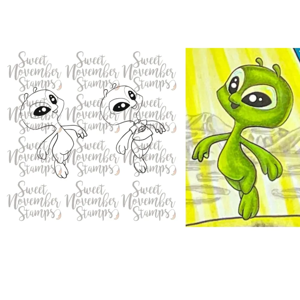 2026 new alien  Stamps For DIY Scrapbooking Crafts Maker Photo Album Template Handmade Decoration 2026 New