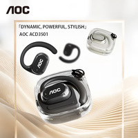AOC ACD3501 Wireless OWS Ear Hook Headphones Bluetooth 5.4 Sport Earphones 250mAh Dual Chip Low Latency with Mic for Outdoor