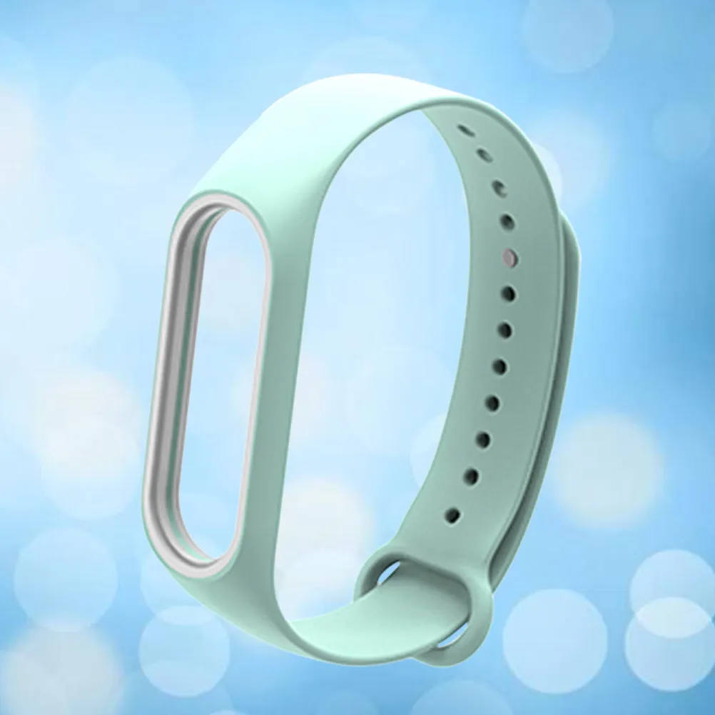 

Силиконовый браслет с 3 регулируемыми сменными ремешками для умного браслета, цвет морской волны, удобная посадка, для ежедневного ношения