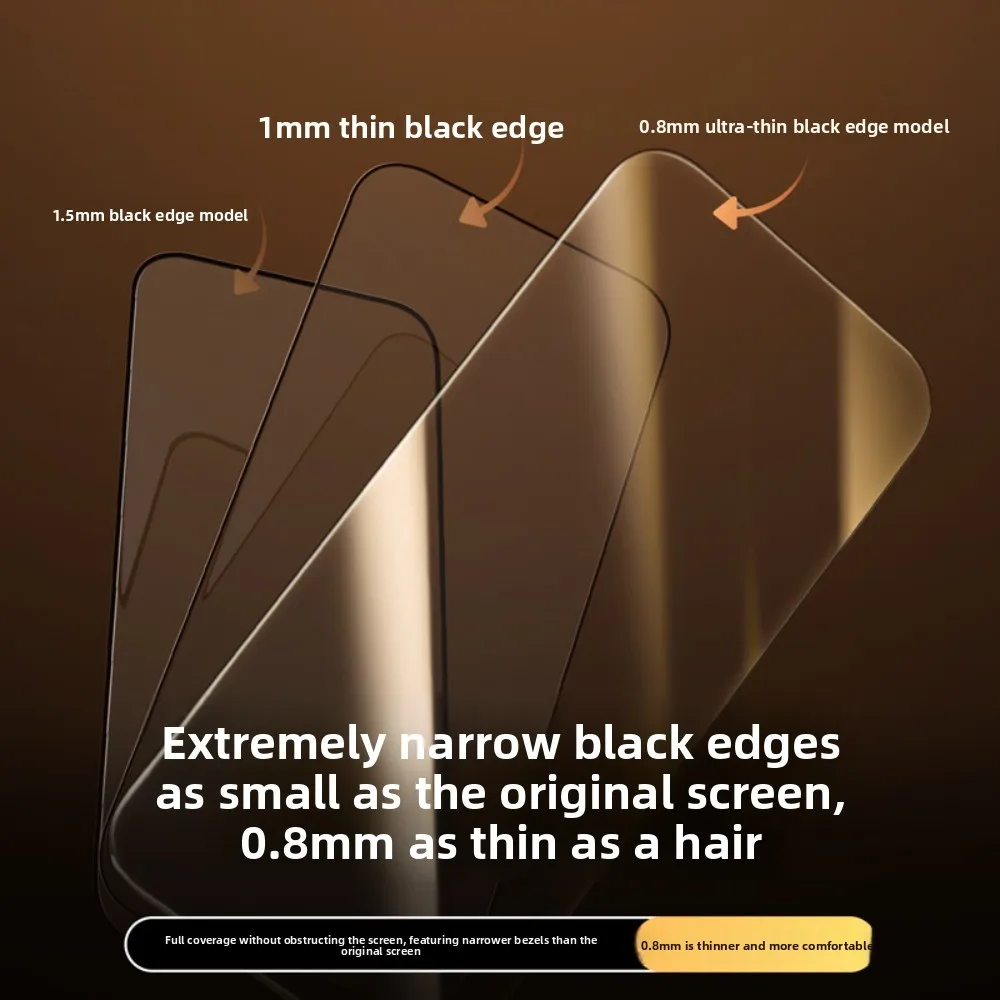 واقي شاشة مقسى عالي الدقة لهاتف آيفون 17 طلاء Oleophobic سهل التركيب زجاج مقسى ثلاثي الأبعاد ثني ساخن 1-3 قطعة