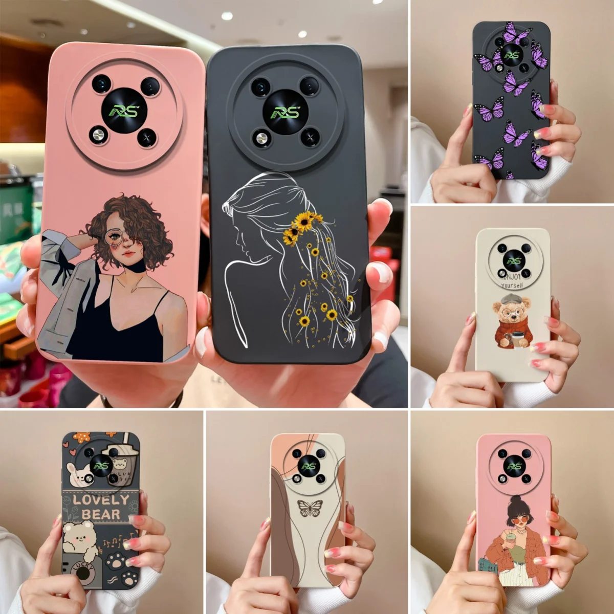 For itel RS4 Case Cute Creative Style Soft Liquid Silicone Anti Slip Shockproof Protective Phone Back Cover For itel R S4 Fundas