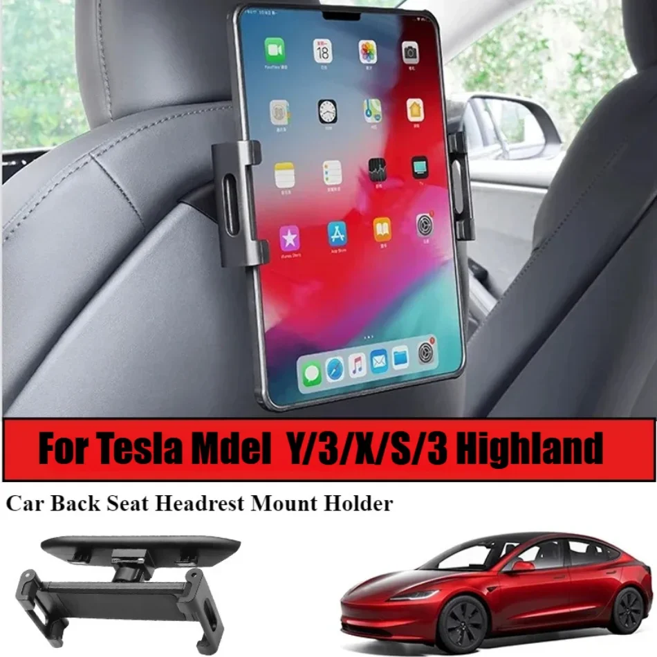 Car Seat Back Hook for Tesla Model 3 Y X S 3 Highland Car Seat Back Tablet Phone Holder Auto Accessories 360 Degree Rotation