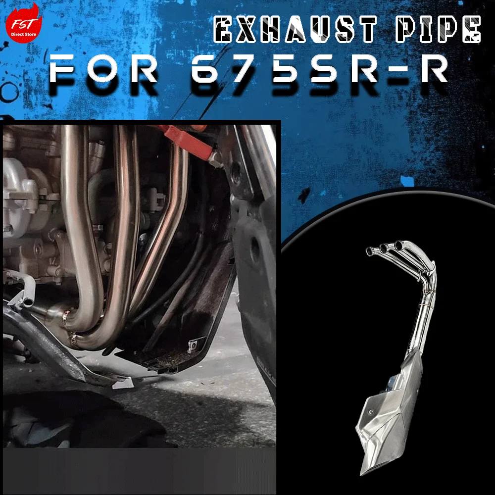 

Fits 675SR-R Modified Valve Exhaust Pipe, OEM Style. Full System for 675NK, Akrapovic AR Mid & Rear Full Exhaust