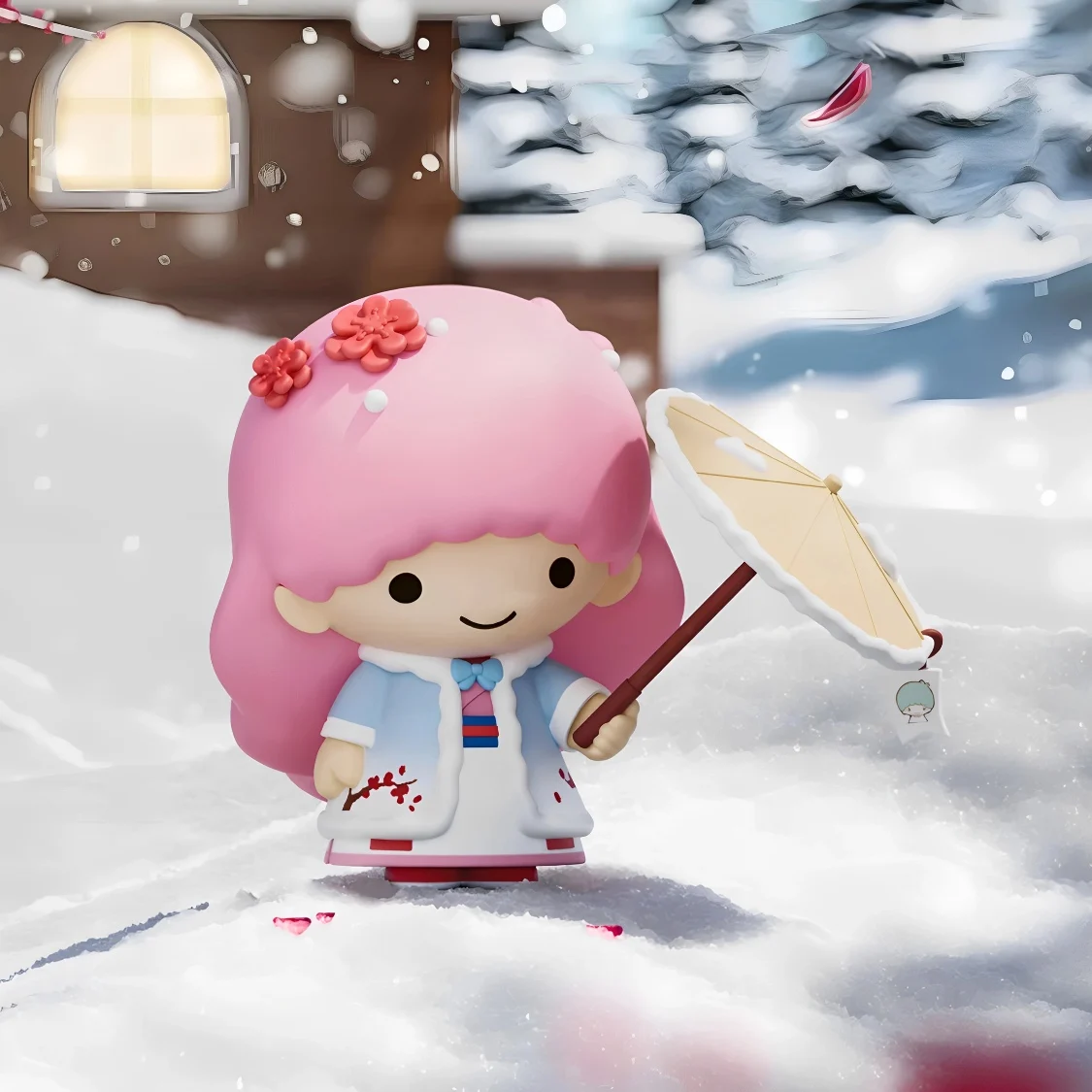 Cartoon Four Seasons And Eight Solar Terms Series Ornaments Figue Doll Kuromi My Melody Blind Box Transparent Box Birthday Gift