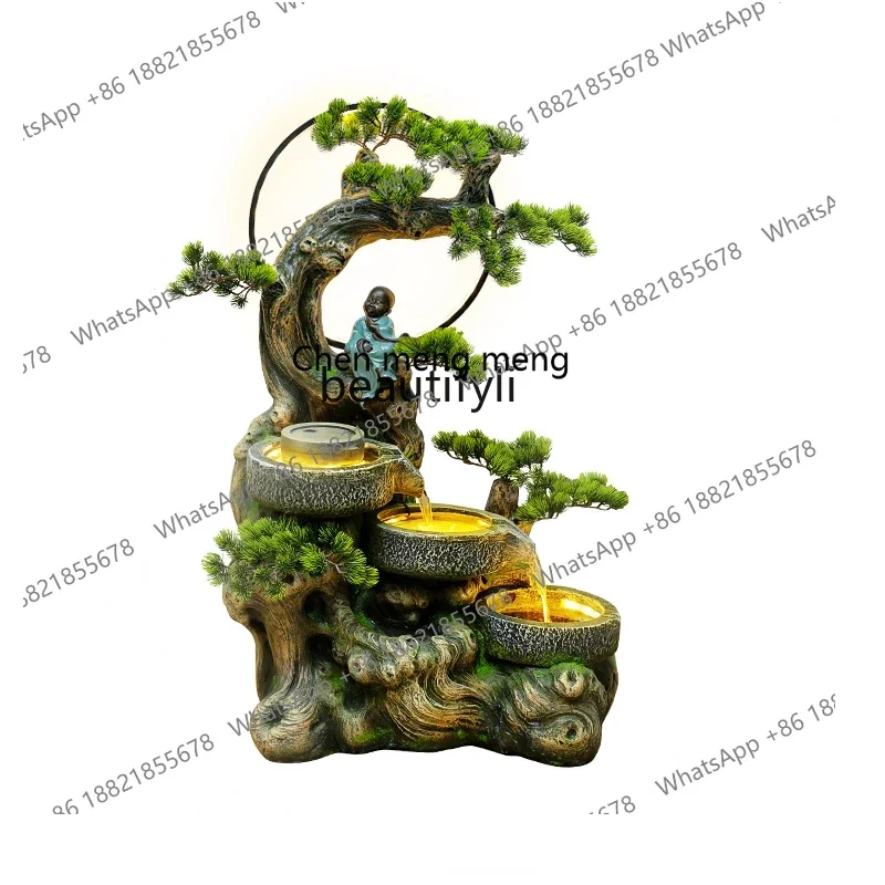 

cc182R zqWater Fountain Garden Courtyard Decoration Fish Pond Landscaping Outdoor Living Room Floor Stand Decoration Fortune