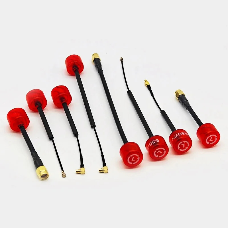 Red Lollipop FPV 5.8G LHCP Antenna SMA UFL IPX1 MMCX Connector Long Range For RC FPV Drone DJI Caddx Digital Transmitter