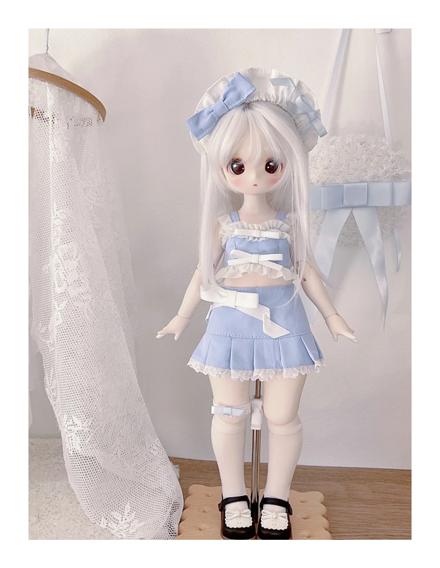 BJD doll clothes suitable for 1/4 size cute doll clothes maid skirt BJD doll clothes 1/4 set doll accessories