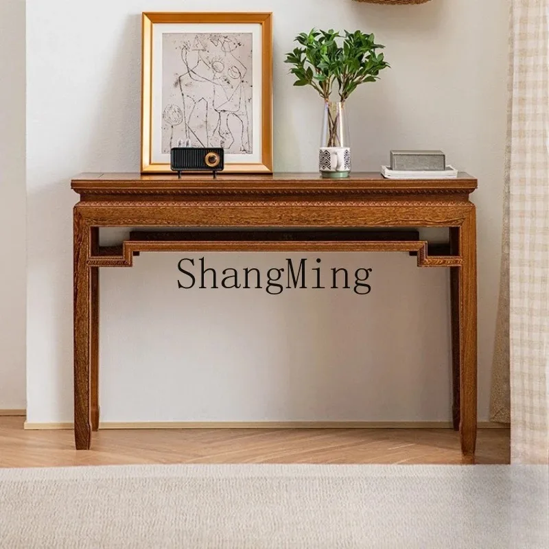 CL  table incense case household entrance table mahogany retro nave solid wood narrow desk table