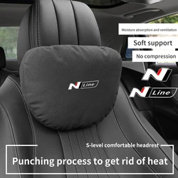 Car Headrest Neck Support Seat Soft Neck Pillow Breathable For Hyundai Sonata Elantra Tucson N Line Veloster Kona i30 i10 i20
