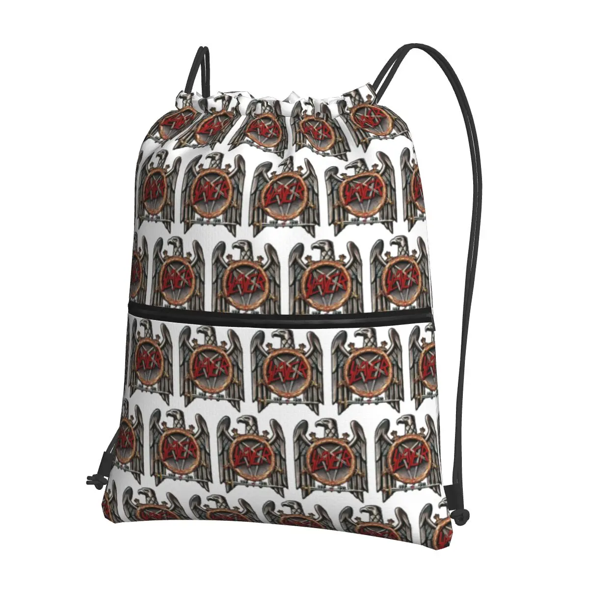 Slayer Heavy Metal Rock Band Backpacks Multi-function Drawstring Bundle Pocket Sports Bag Book Bags for Travel School