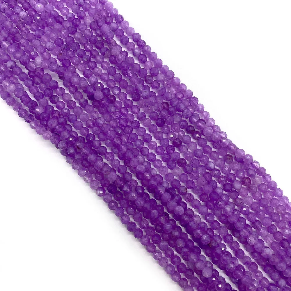 Natural Stone Beads Opal Amethyst Tourmalines Loose Beads for Jewelry Making DIY Bracelets 2/3/4mm Facet Round Crystal Accessory